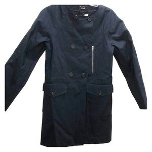 Theory Navy Blue Trench Coat
